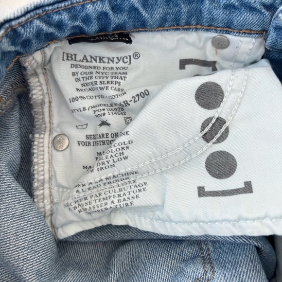 BlankNYC Baxter Ribcage Straight Leg Distressed Jeans 25 - Picture 14 of 14